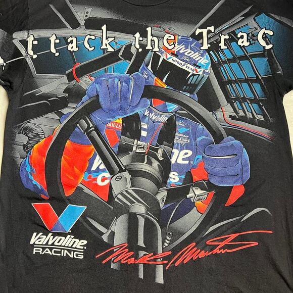 TULTEX Vintage 1998 Mark Martin Attack the Track Nascar T-Shirt size large - Picture 6 of 8